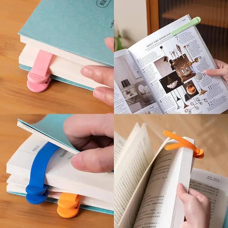 Clip-On Silicone Page-Following Bookmark – 9 Options