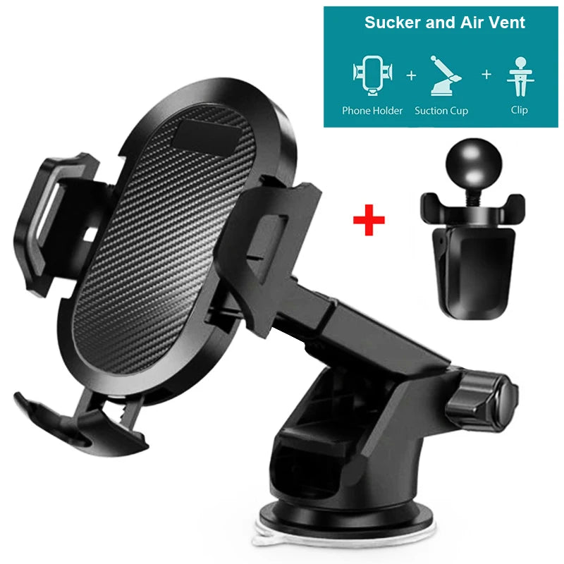 Car Phone Holder Sucker Car Phone Mount Stand GPS Telefon Mobile Cell Support For iPhone 12 11 Pro Max X 7 8 Plus Huawei Xiaomi