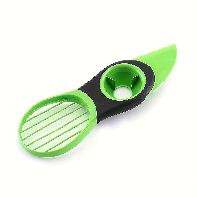 3-in-1 Avocado Peeler, Slicer, and Corer Multifunctional Kitchen Tool for Easy Fruit Prep, Durable Plastic, Ergonomic Handle