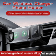 15W Dual-Coil Wireless Car Charger for Foldable Phones