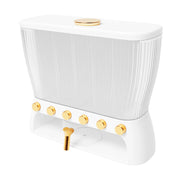 Dry Food Dispenser 6-Grid Wall-Mounted Dry Food Dispenser - Adjustable Compartments Easy Dispensing - Kitchen Storage