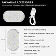 USB-Rechargeable Car Interior LED Accent Light – 5 Colours