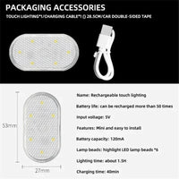 USB-Rechargeable Car Interior LED Accent Light – 5 Colours