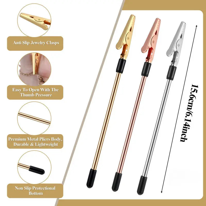 One-Handed Bracelet Clasp Helper Tool – 3 Finishes