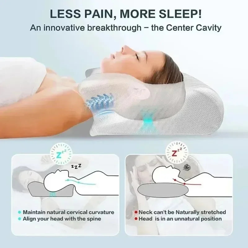 Contoured Butterfly Memory Foam Pillow