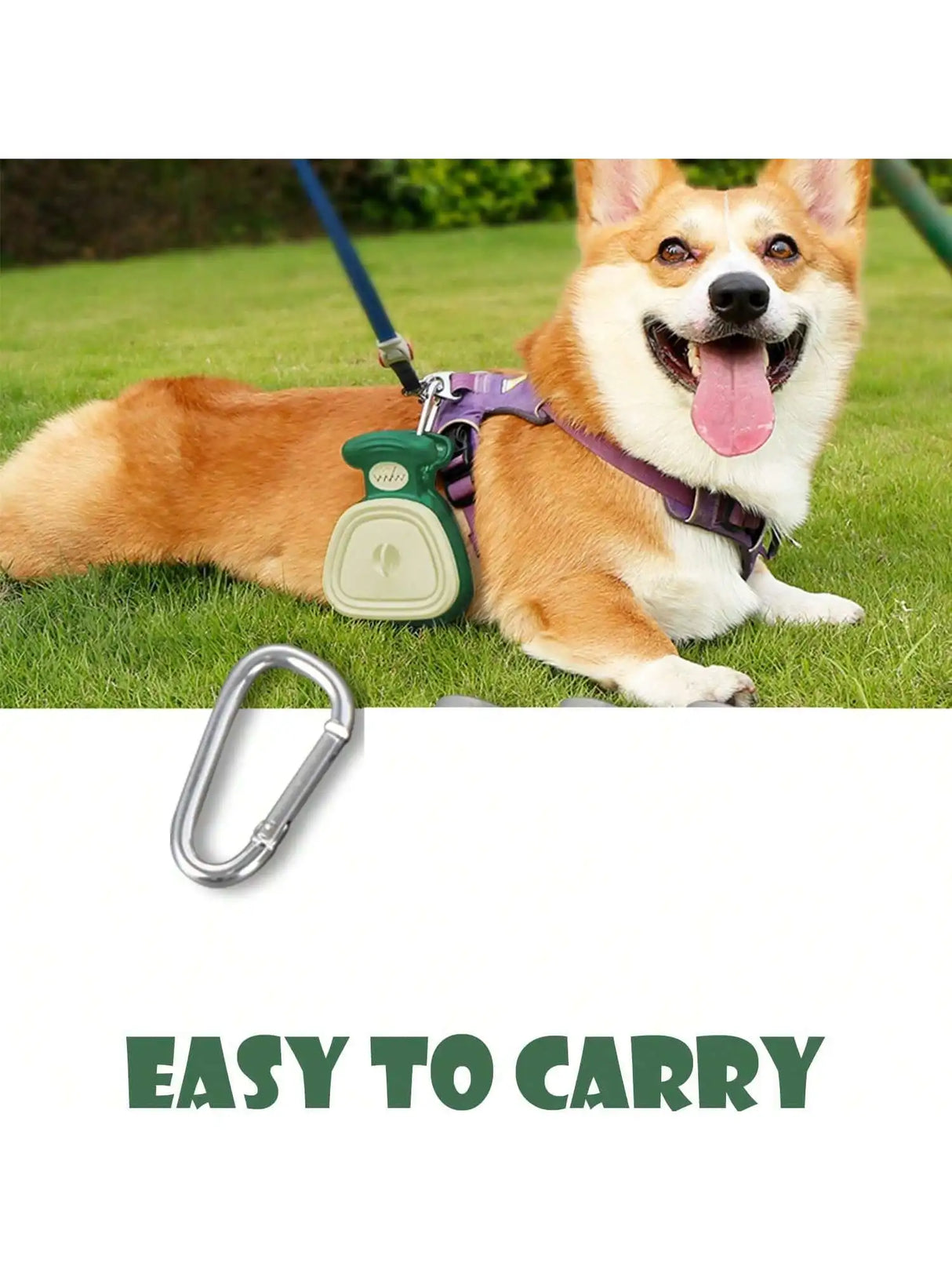 Pooper Scooper, Portable and Handheld Size for Walking Large and Small Dogs Outside Yard or Travel Outdoors, Pup Poop Scoop with