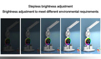 Rechargeable LED Desk Lamp with Fan & Digital Clock