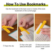 Clip-On Silicone Page-Following Bookmark – 9 Options