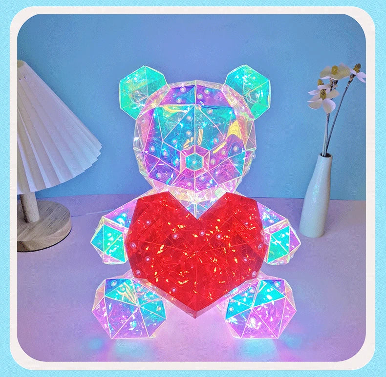 30 cm Light-Up Rose Bear – 2 Designs