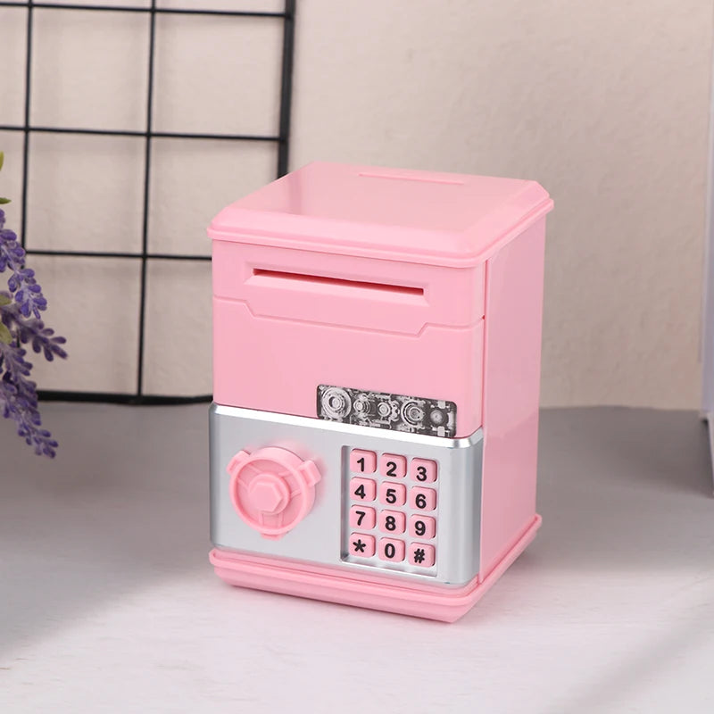 Kids Money Bank, Plastic Password Piggy Bank Mini ATM Cash Coin Money Box For Kids Birthday Toy For Children，ATM Banks Box
