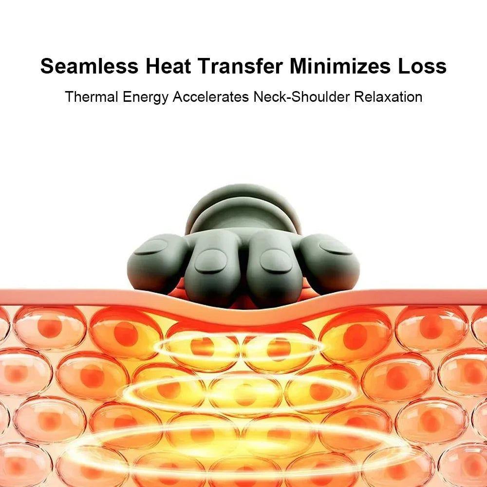 Neck Shoulder Massager Deep Tissue Back Cervical Massage Machine Bionic Heated Fatigue Relief Relax Muscle ﻿3-Level ﻿