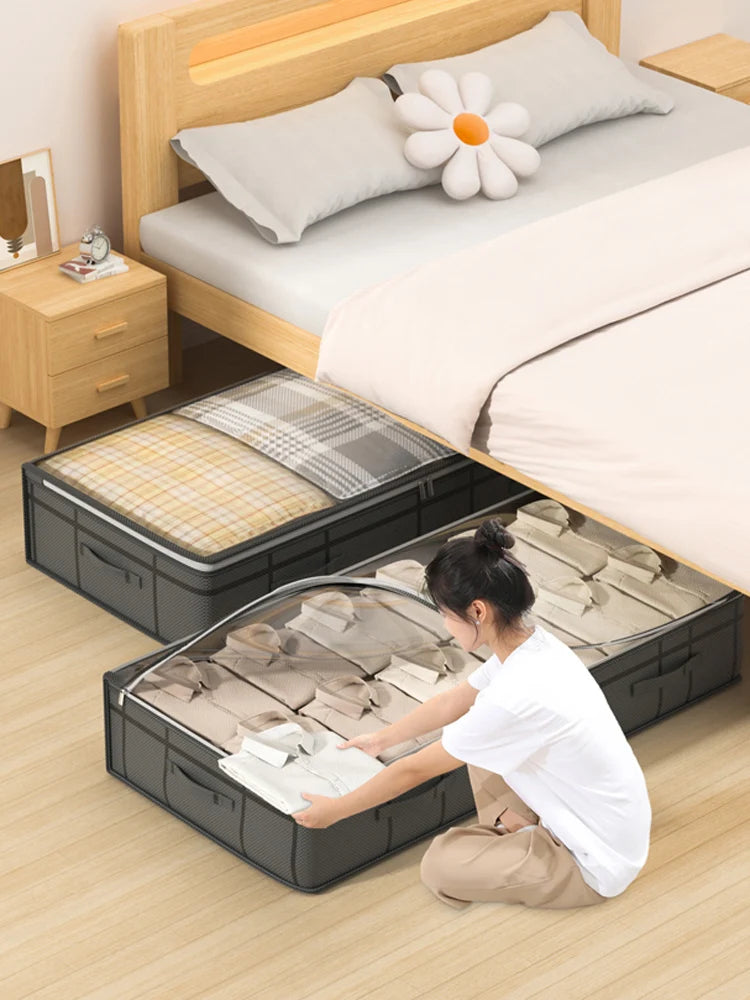 Foldable Under-Bed Quilt & Clothes Storage Bag – 2 Sizes