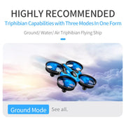Explosion Mini Quadcopter Water, Land And Air Three-In-One Mini Drone Cross-Border Remote Control Aircraft Toy Birthday Gif