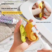 Banana-Shaped Travel Toothbrush & Mini-Tube Case