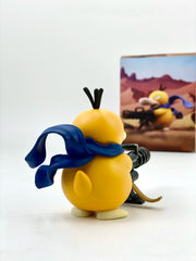 Pokemon Psyduck Gatling Gun Anime Figure Cross Dressing Toys PVC Statue Model Collection Decor Creative Peripheral Birthday Gift