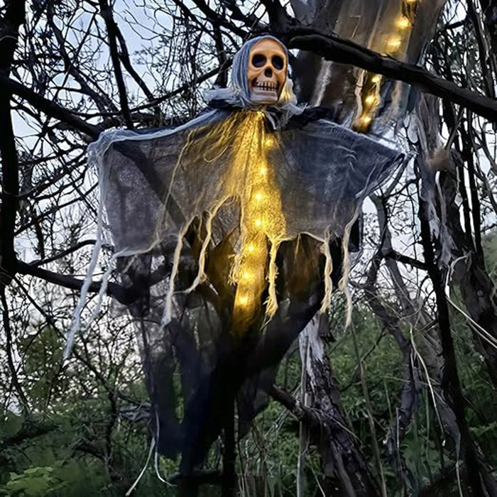 Hanging LED Skeleton Ghost Halloween Decoration