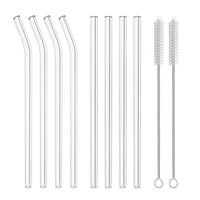 Reusable 8-Inch Glass Drinking Straws – 6 Sets