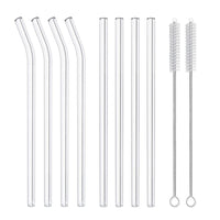 Reusable 8-Inch Glass Drinking Straws – 6 Sets