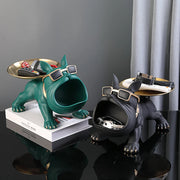 Home Decor Bulldog Figurine Dog Statue Storage Box Animal Ornament Resin Craft Art Sculpture Figurine Home Puppy Sculpture 30cm