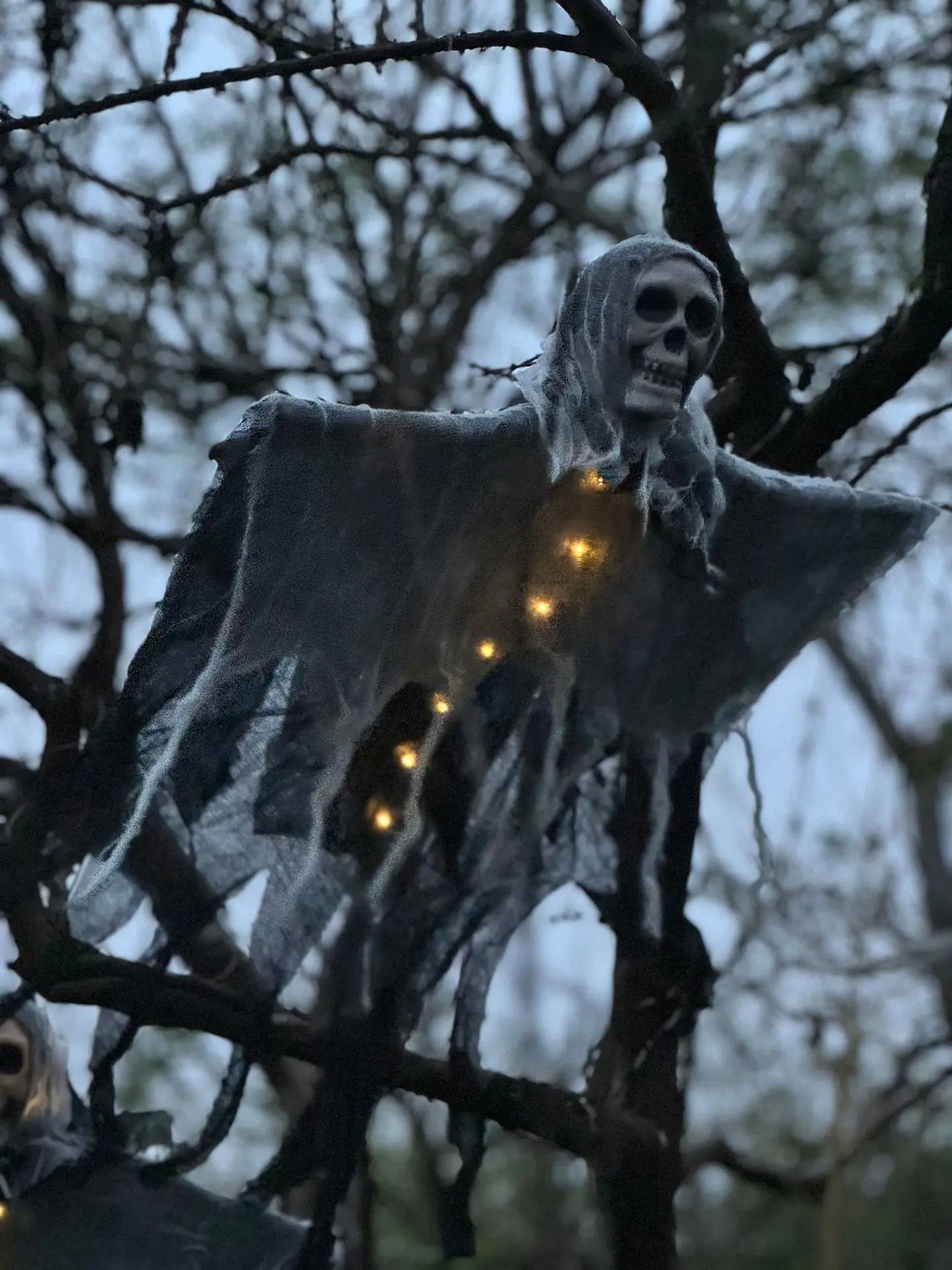 Hanging LED Skeleton Ghost Halloween Decoration