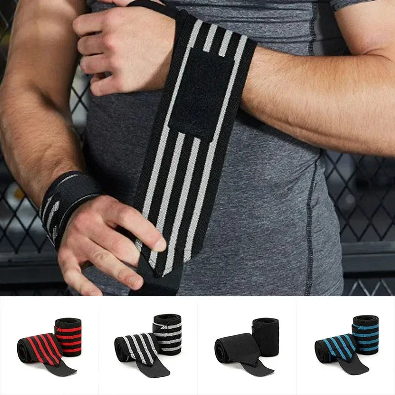 1PC Elastic Exercise Wrist Pressure Strap Weight Lifting Sports Wrist Bandage Wrap Wrist Guard Against Sprain for Men Women