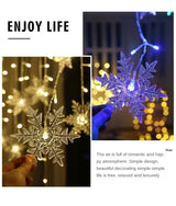 Solar Snowflake Lights Outdoor for Xmas Garden Patio Party Home Holiday New Year Celebration Decor