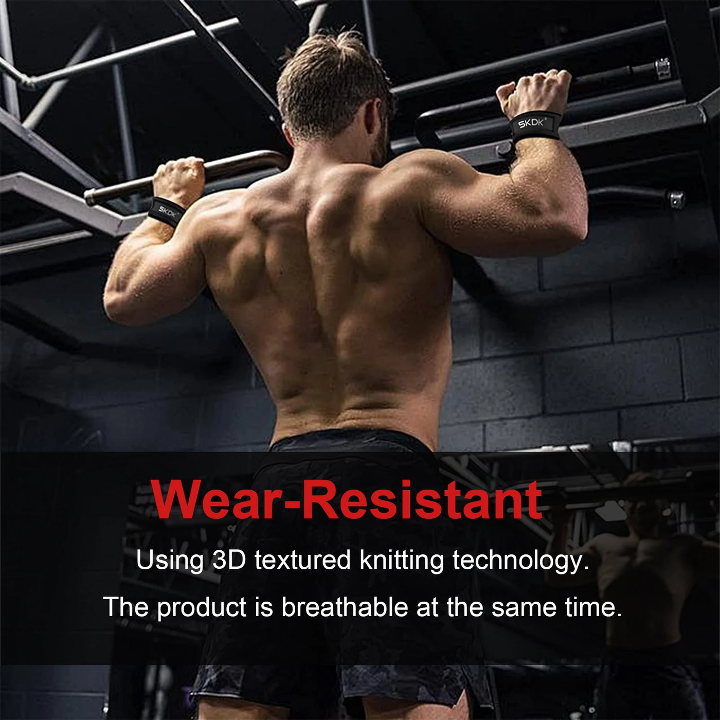 Silicone-Grip Weight-Lifting Straps