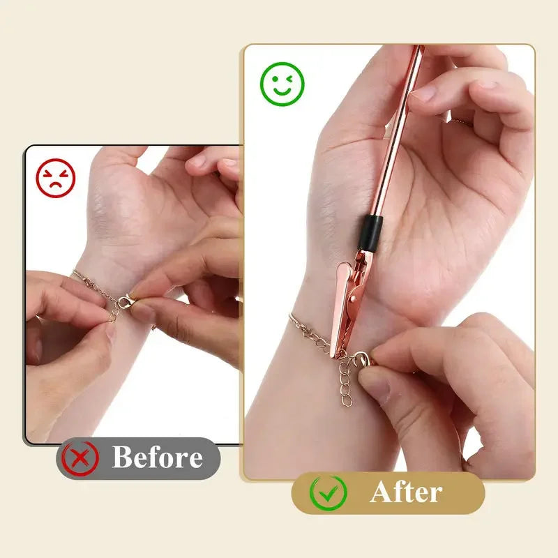 One-Handed Bracelet Clasp Helper Tool – 3 Finishes
