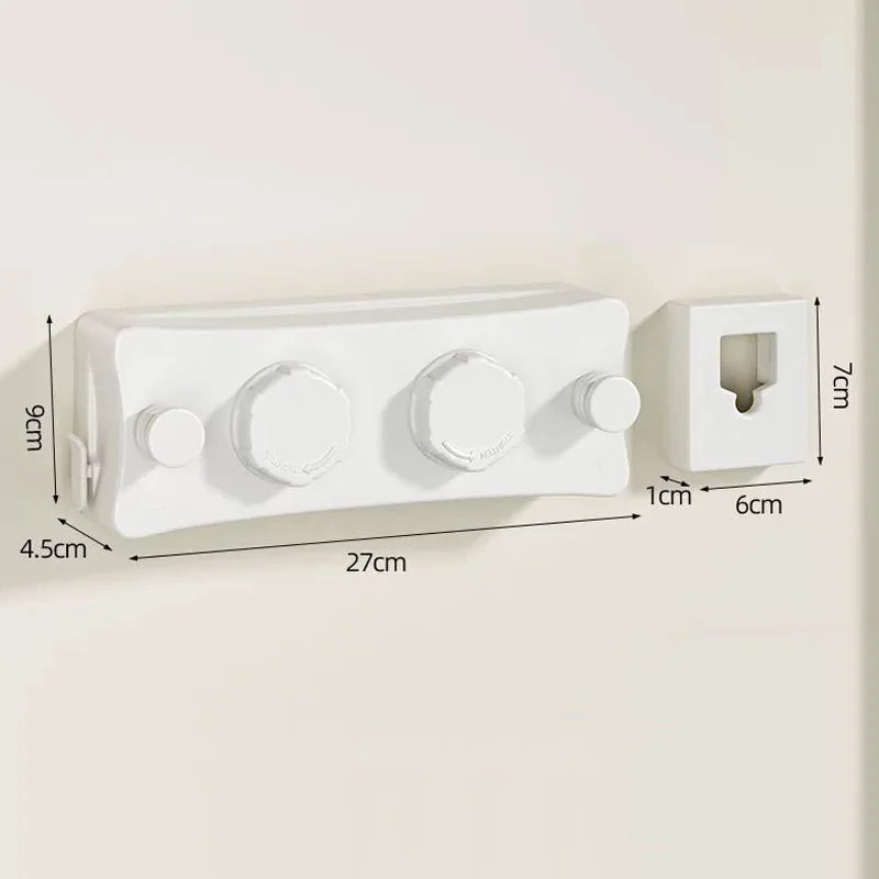 Double Retractable Wall Clothesline – 27cm, 3 Colours