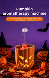 Halloween Pumpkin Essential Oil Aroma Diffuser Humidifier LED Night Light USB Humidifier For Office Room Decor