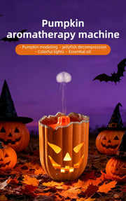 Halloween Pumpkin Aroma Diffuser & Humidifier – LED Night Light USB Essential Oil Mister