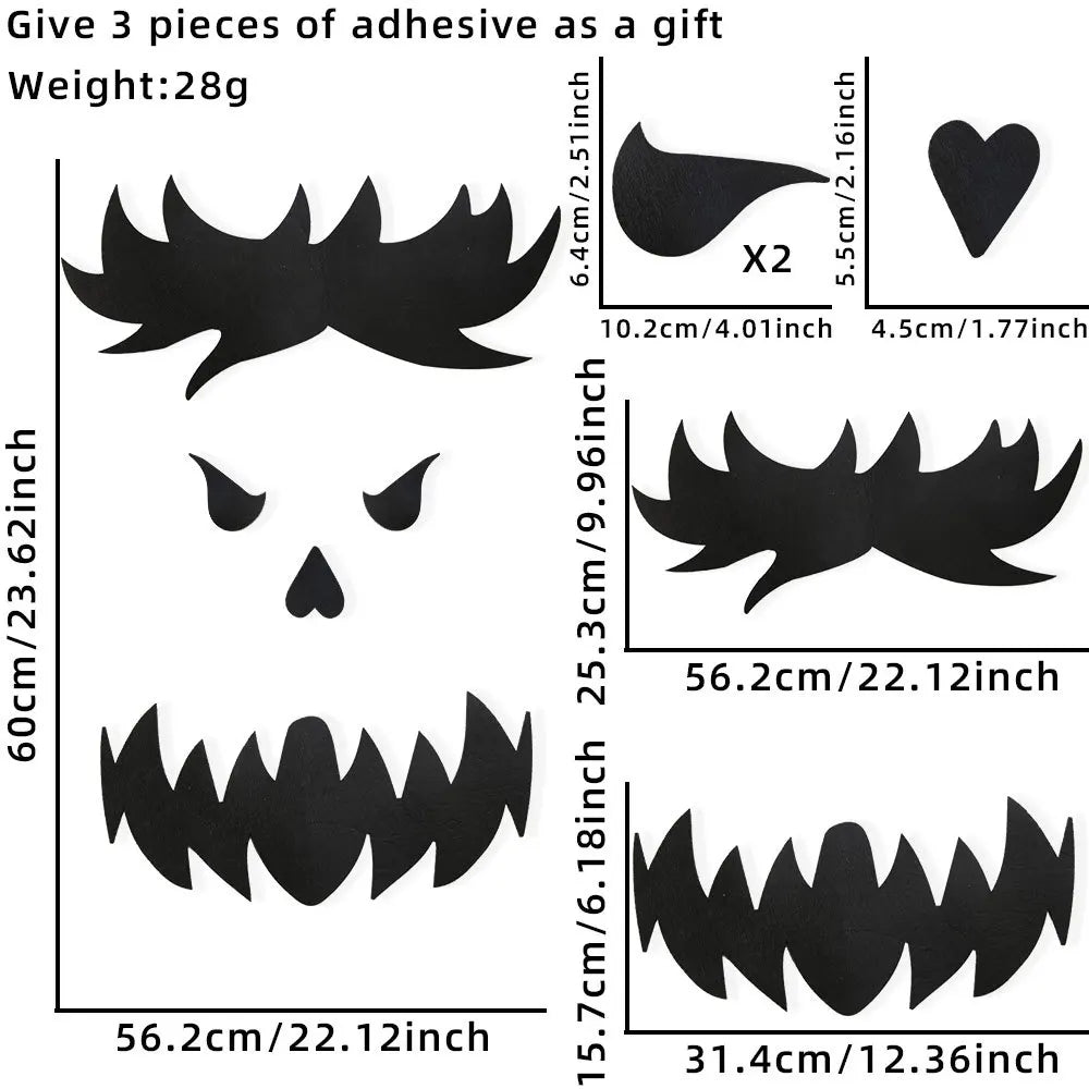 Halloween Felt Window & Door Decorations – 9 Designs
