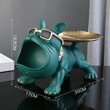 Home Decor Bulldog Figurine Dog Statue Storage Box Animal Ornament Resin Craft Art Sculpture Figurine Home Puppy Sculpture 30cm