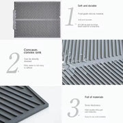 Grey Ridged Silicone Dish-Drying Mat – 3 Sizes