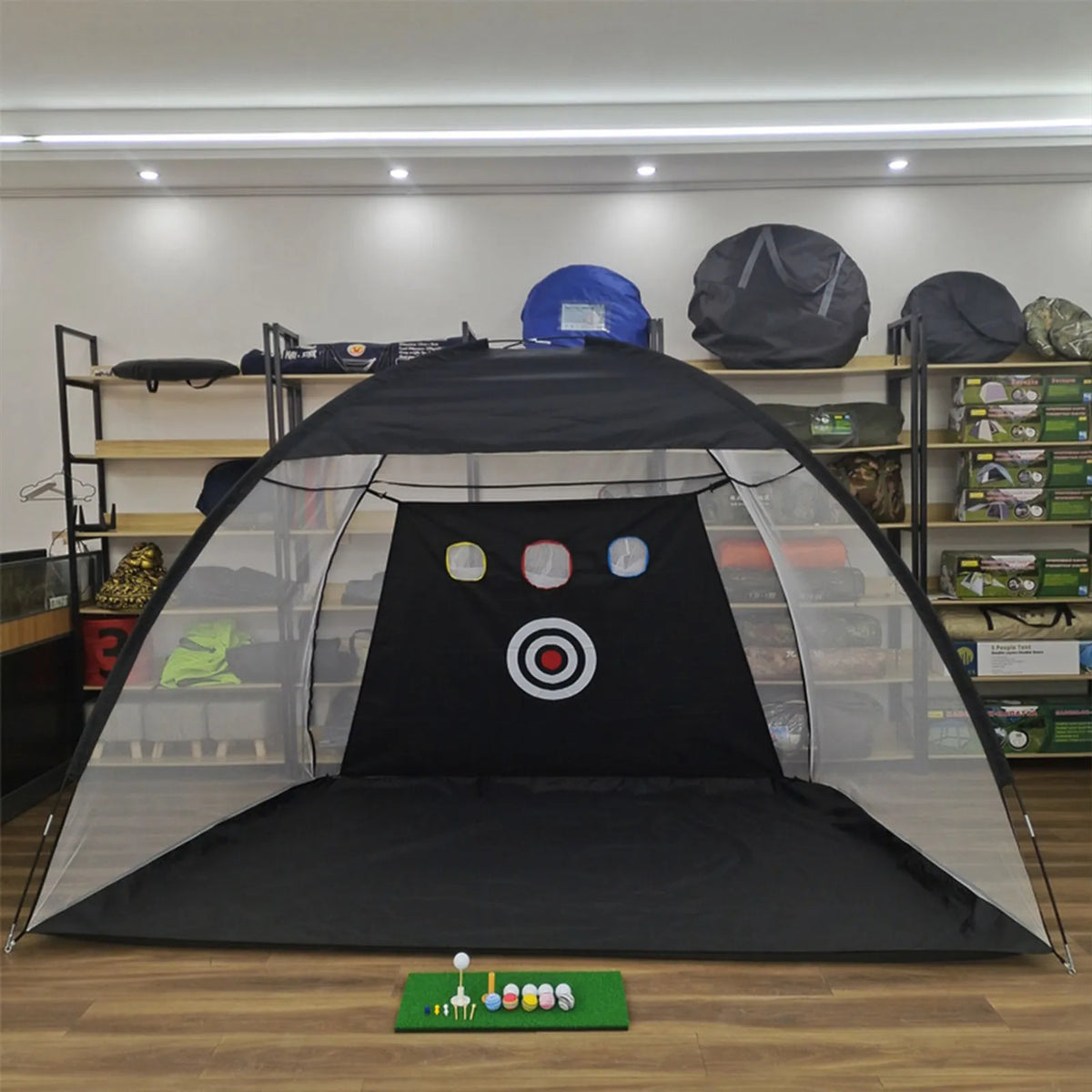 Golf Practice Tent Net  10x7ft Practice Net With Triturf Mat  Golf Hitting Aid For Backyard Home Sports Equipment Chipping Swing