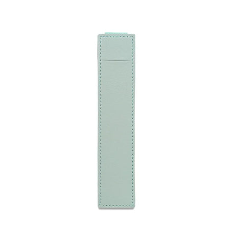 Pu Leather Pen Bag Elastic Buckle Book Notebook Fashion School Pen Case for Office Meeting Easy Carry Office Student Stationery