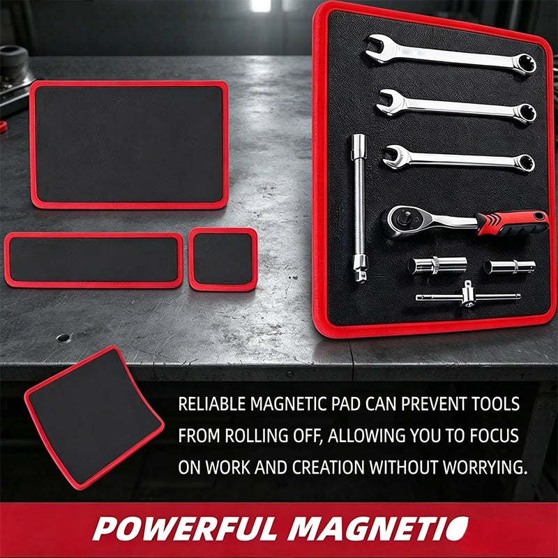 Extra-Strong Magnetic Tool Mat – Wipeable PVC Parts Tray for Screws, Bolts & Auto Repair