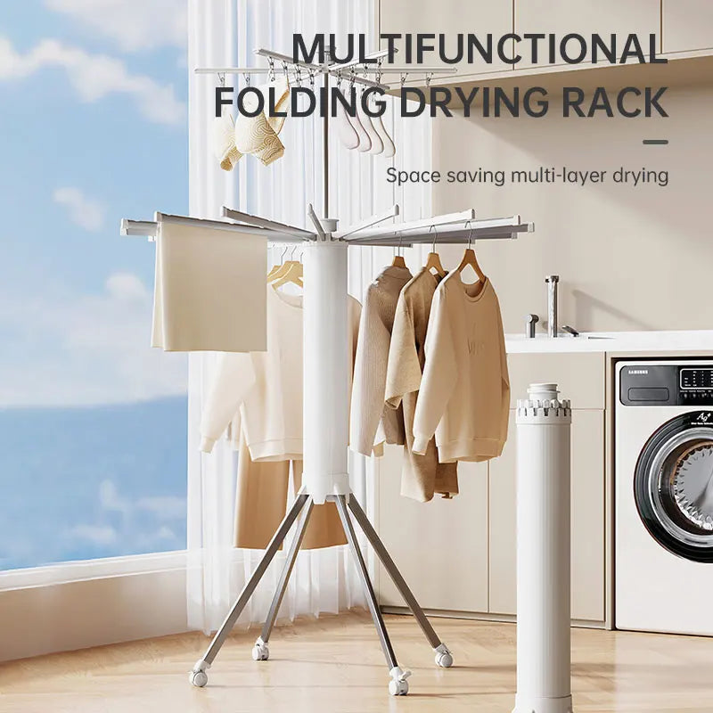 Foldable Octopus-Style Indoor Clothes & Quilt Drying Rack