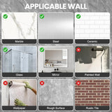 3-in-1 Quadrate Dispensers for The Shower,Shower soap Dispenser,Conditioner Dispenser, Shampoo Dispenser,No Drilled Wall Mounted