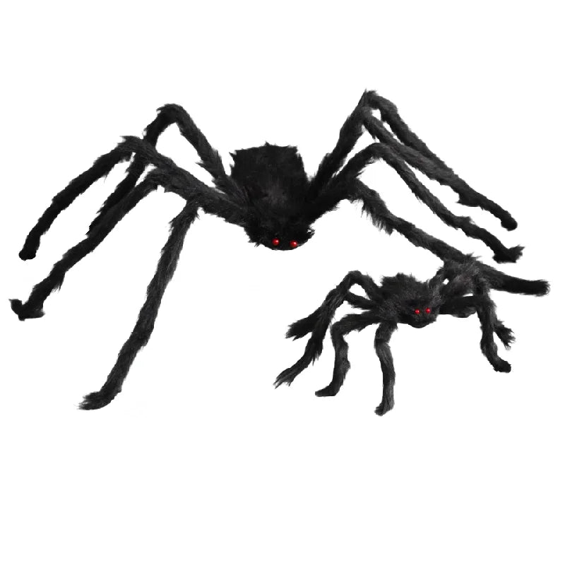 Poseable Giant Black Halloween Spider – 30cm to 200cm