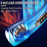 2025 Mini Hanging Neck Fan Portable Bladeless Neck Fan Air Cooler Digital Display Rechargeable Air Conditioner Neck Ventilator