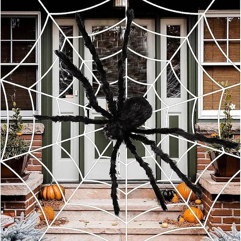 Poseable Giant Black Halloween Spider – 30cm to 200cm