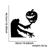 Halloween decoration room door stickers window decor skeleton hand pumpkin DIY devil witch hat glass window stickers ghost