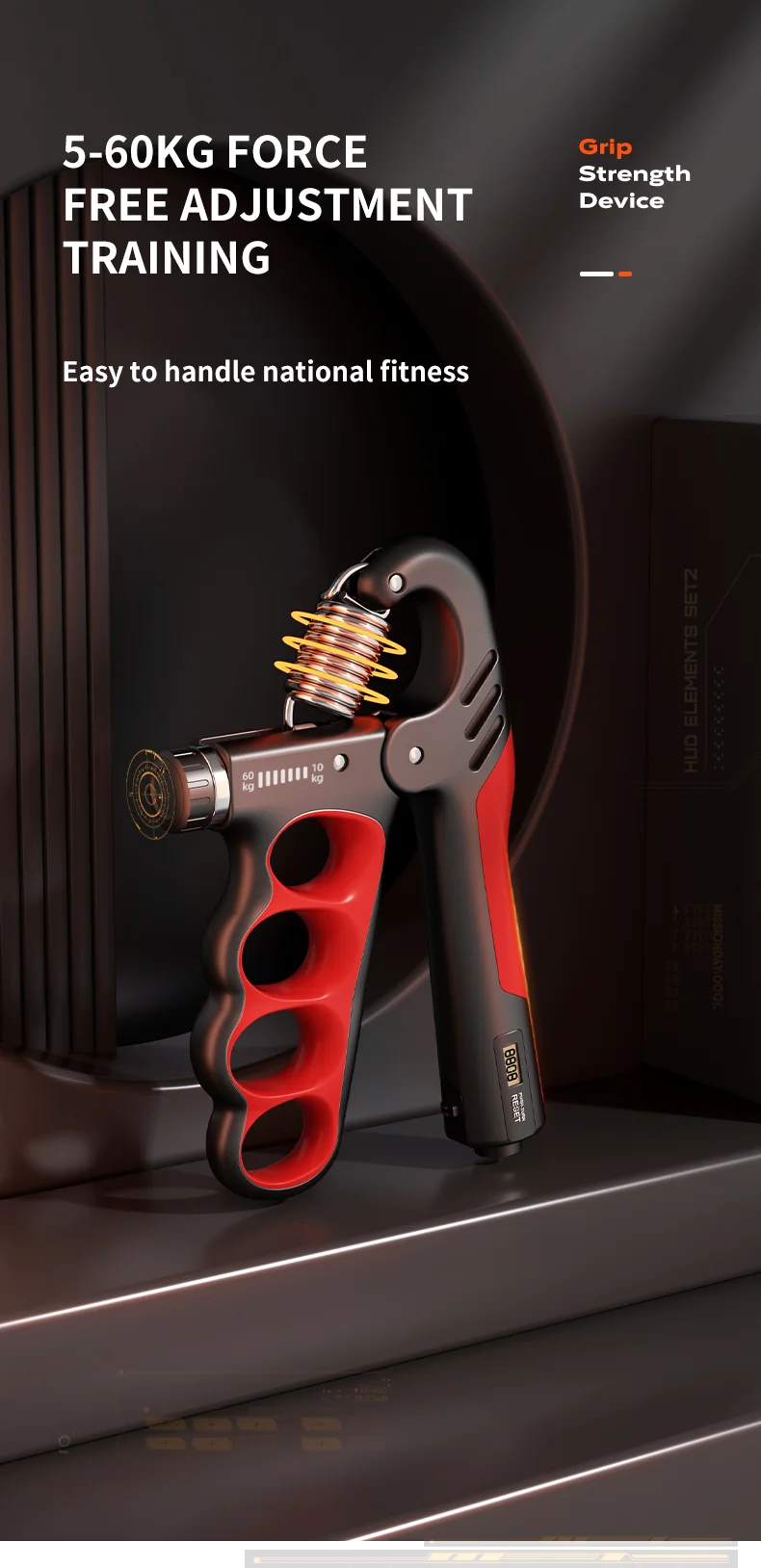Adjustable Hand Grip Strengthener – 5–100 kg