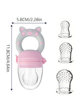 4pcs/set Silicone Fruit & Vegetable Feeder for Infants and Toddlers 6-36 months Food Grade Teething & Feeding Pacifier