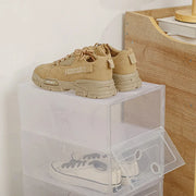 Stackable Clear Drawer Shoe Boxes – 2 Sizes, 1 or 6 Pack