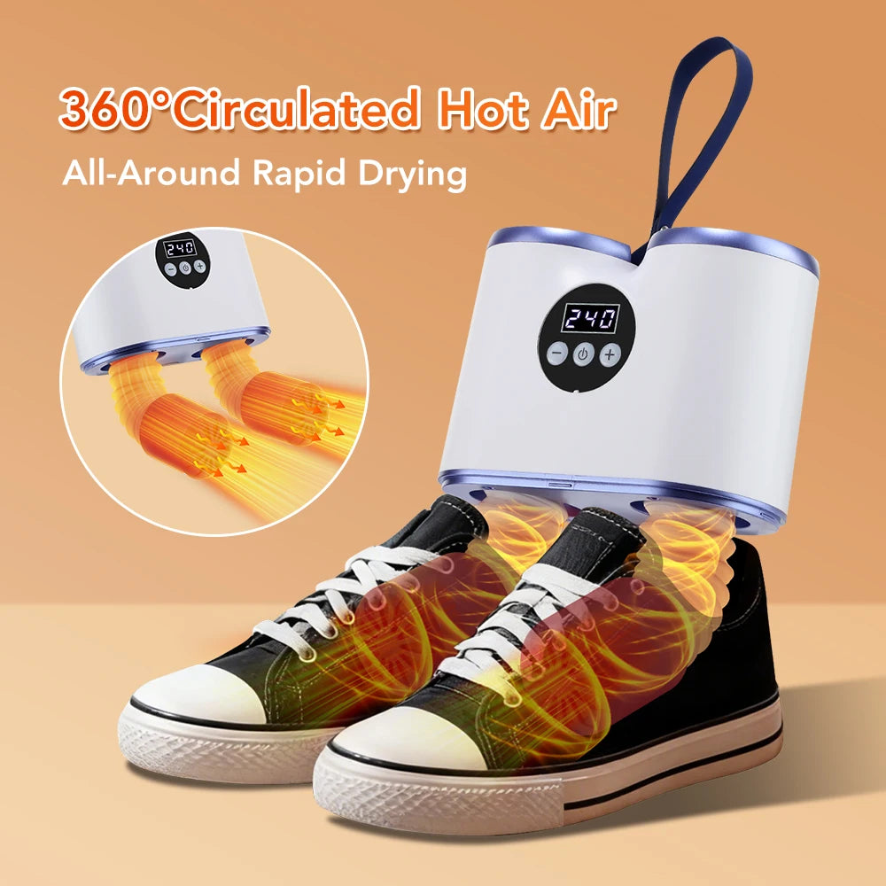 Portable PTC Shoe Dryer with 30–240 Minute Timer