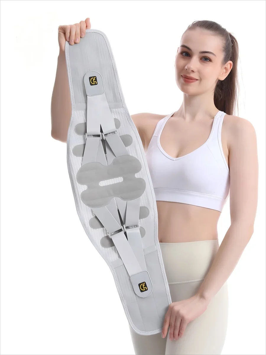 Adjustable Lower-Back Support Belt with 3 Pads