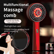 Red-Light Scalp Massage Comb with Liquid Applicator