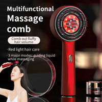Red-Light Scalp Massage Comb with Liquid Applicator